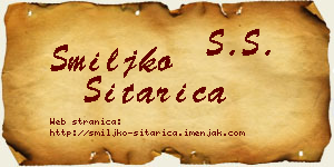Smiljko Sitarica vizit kartica